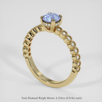 1.02 Ct. Blue Sapphire Ring, 18K Yellow Gold 2