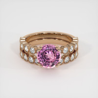 2.15 Ct. Sapphire Ring, 18K Rose Gold 1