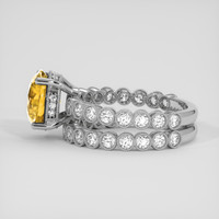 3.09 Ct. Yellow Sapphire Ring, Silver 4