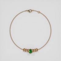 <span>1.01</span> <span class="tooltip-light">Ct.Tw.<span class="tooltiptext">Total Carat Weight</span></span> Tsavorite Garnet Bracelet, 14K Rose Gold 3