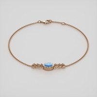 0.95 Ct.Tw. Gemstone Bracelet, 14K Rose Gold 2