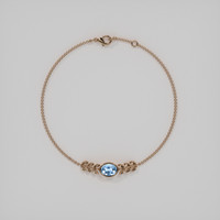 0.95 Ct.Tw. Gemstone Bracelet, 14K Rose Gold 3