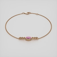 0.83 Ct.Tw. Gemstone Bracelet, 14K Rose Gold 2