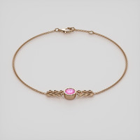 0.73 Ct.Tw. Gemstone Bracelet, 14K Rose Gold 2