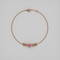 0.73 Ct.Tw. Gemstone Bracelet, 14K Rose Gold 3
