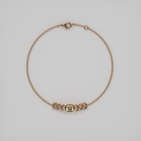 0.60 Ct.Tw. Gemstone Bracelet, 14K Rose Gold 3