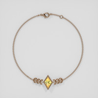 <span>1.24</span> <span class="tooltip-light">Ct.Tw.<span class="tooltiptext">Total Carat Weight</span></span> Yellow Sapphire Bracelet, 14K Rose Gold 3