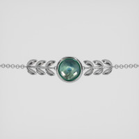 <span>1.83</span> <span class="tooltip-light">Ct.Tw.<span class="tooltiptext">Total Carat Weight</span></span> Greenish Blue Sapphire Bracelet, 14K White Gold 1