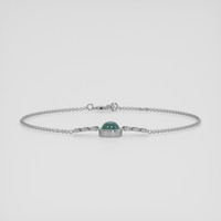<span>1.83</span>&nbsp;<span class="tooltip-light">Ct.Tw.<span class="tooltiptext">Total Carat Weight</span></span> Greenish Blue Sapphire Bracelet, 14K White Gold 2