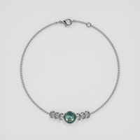 <span>1.83</span> <span class="tooltip-light">Ct.Tw.<span class="tooltiptext">Total Carat Weight</span></span> Greenish Blue Sapphire Bracelet, 14K White Gold 3