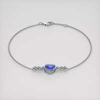 2.00 Ct.Tw. Blue Sapphire Bracelet, 18K White Gold 2