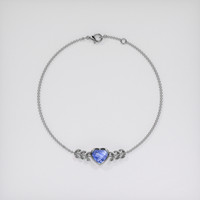 2.00 Ct.Tw. Blue Sapphire Bracelet, 18K White Gold 3