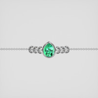 <span>1.33</span>&nbsp;<span class="tooltip-light">Ct.Tw.<span class="tooltiptext">Total Carat Weight</span></span> Emerald Bracelet, 18K White Gold 1