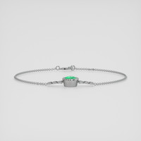 <span>1.33</span>&nbsp;<span class="tooltip-light">Ct.Tw.<span class="tooltiptext">Total Carat Weight</span></span> Emerald Bracelet, 18K White Gold 2