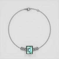 <span>3.42</span>&nbsp;<span class="tooltip-light">Ct.Tw.<span class="tooltiptext">Total Carat Weight</span></span> Emerald Bracelet, 18K White Gold 3