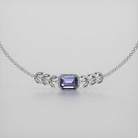 0.98 Ct.Tw. Gemstone Bracelet, 18K White Gold 1