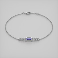 0.98 Ct.Tw. Gemstone Bracelet, 18K White Gold 2