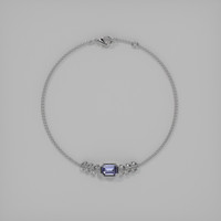 0.98 Ct.Tw. Gemstone Bracelet, 18K White Gold 3