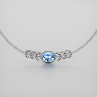 0.95 Ct.Tw. Gemstone Bracelet, 18K White Gold 1