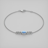 0.95 Ct.Tw. Gemstone Bracelet, 18K White Gold 2