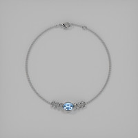 0.95 Ct.Tw. Gemstone Bracelet, 18K White Gold 3