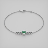 0.99 Ct.Tw. Gemstone Bracelet, 18K White Gold 2