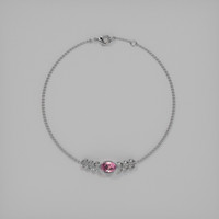 0.83 Ct.Tw. Gemstone Bracelet, 18K White Gold 3