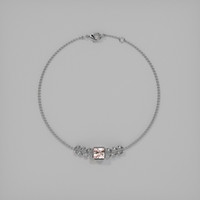 0.94 Ct.Tw. Gemstone Bracelet, 18K White Gold 3