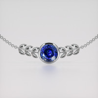 1.88 Ct.Tw. Blue Sapphire Bracelet, 18K White Gold 1