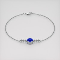 1.88 Ct.Tw. Blue Sapphire Bracelet, 18K White Gold 2