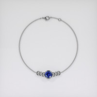 1.88 Ct.Tw. Blue Sapphire Bracelet, 18K White Gold 3