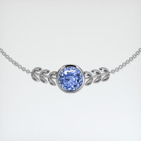 2.76 Ct.Tw. Blue Sapphire Bracelet, 18K White Gold 1