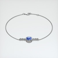 2.76 Ct.Tw. Blue Sapphire Bracelet, 18K White Gold 2
