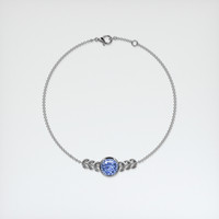 2.76 Ct.Tw. Blue Sapphire Bracelet, 18K White Gold 3