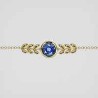 <span>1.06</span>&nbsp;<span class="tooltip-light">Ct.Tw.<span class="tooltiptext">Total Carat Weight</span></span> Blue Sapphire Bracelet, 14K Yellow Gold 1