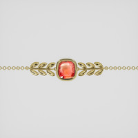 <span>1.11</span> <span class="tooltip-light">Ct.Tw.<span class="tooltiptext">Total Carat Weight</span></span> Padparadscha Sapphire Bracelet, 14K Yellow Gold 1
