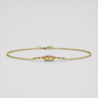 <span>1.11</span> <span class="tooltip-light">Ct.Tw.<span class="tooltiptext">Total Carat Weight</span></span> Padparadscha Sapphire Bracelet, 14K Yellow Gold 2