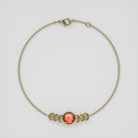 <span>1.11</span> <span class="tooltip-light">Ct.Tw.<span class="tooltiptext">Total Carat Weight</span></span> Padparadscha Sapphire Bracelet, 14K Yellow Gold 3