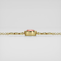 <span>1.11</span> <span class="tooltip-light">Ct.Tw.<span class="tooltiptext">Total Carat Weight</span></span> Padparadscha Sapphire Bracelet, 14K Yellow Gold 4