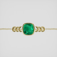 <span>3.37</span> <span class="tooltip-light">Ct.Tw.<span class="tooltiptext">Total Carat Weight</span></span> Emerald Bracelet, 18K Yellow Gold 1