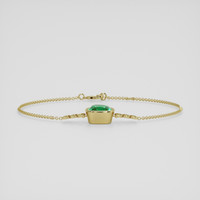 <span>3.37</span> <span class="tooltip-light">Ct.Tw.<span class="tooltiptext">Total Carat Weight</span></span> Emerald Bracelet, 18K Yellow Gold 2