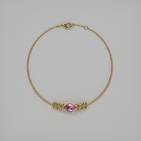 0.83 Ct.Tw. Gemstone Bracelet, 18K Yellow Gold 3