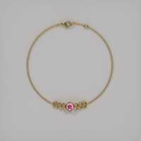 0.73 Ct.Tw. Gemstone Bracelet, 18K Yellow Gold 3