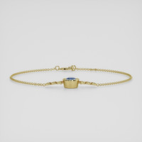 <span>1.06</span> <span class="tooltip-light">Ct.Tw.<span class="tooltiptext">Total Carat Weight</span></span> Blue Sapphire Bracelet, 18K Yellow Gold 2