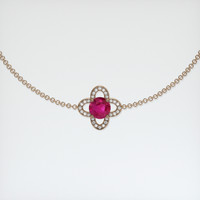 0.84 Ct.Tw. Ruby Bracelet, 14K Rose Gold 1