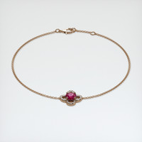 <span>0.84</span>&nbsp;<span class="tooltip-light">Ct.Tw.<span class="tooltiptext">Total Carat Weight</span></span> Ruby Bracelet, 14K Rose Gold 2