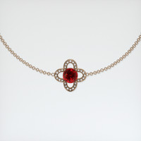 0.89 Ct.Tw. Ruby Bracelet, 14K Rose Gold 1