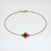 0.89 Ct.Tw. Ruby Bracelet, 14K Rose Gold 2