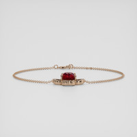 <span>4.52</span> <span class="tooltip-light">Ct.Tw.<span class="tooltiptext">Total Carat Weight</span></span> Ruby Bracelet, 14K Rose Gold 2