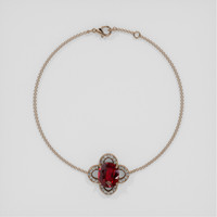 <span>4.52</span>&nbsp;<span class="tooltip-light">Ct.Tw.<span class="tooltiptext">Total Carat Weight</span></span> Ruby Bracelet, 14K Rose Gold 3